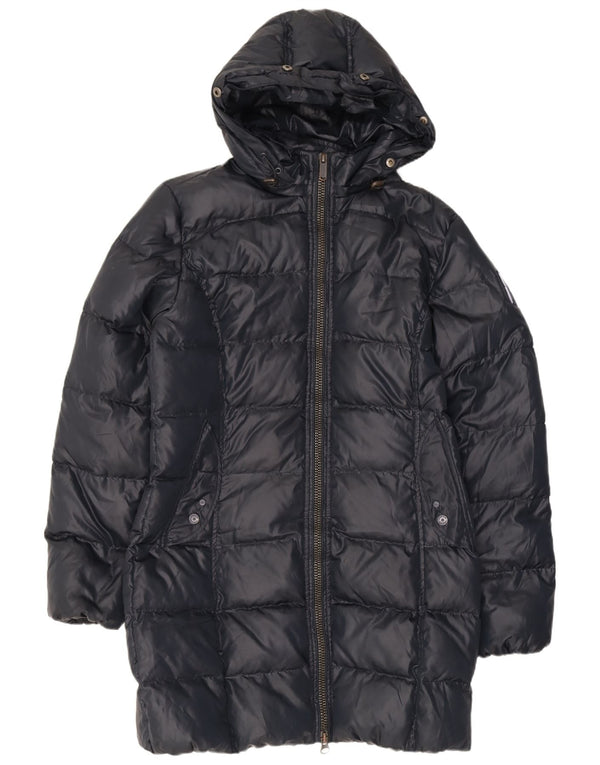 Bomboogie Womens Hooded Oversized Padded Coat US 4 Small Navy Blue