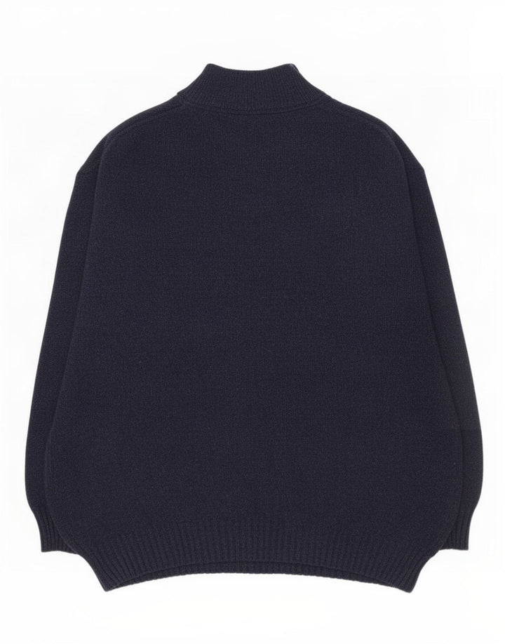 Pulover pentru bărbați Murphy & Nye, cu fermoar și gât, 2XL, lână bleumarin