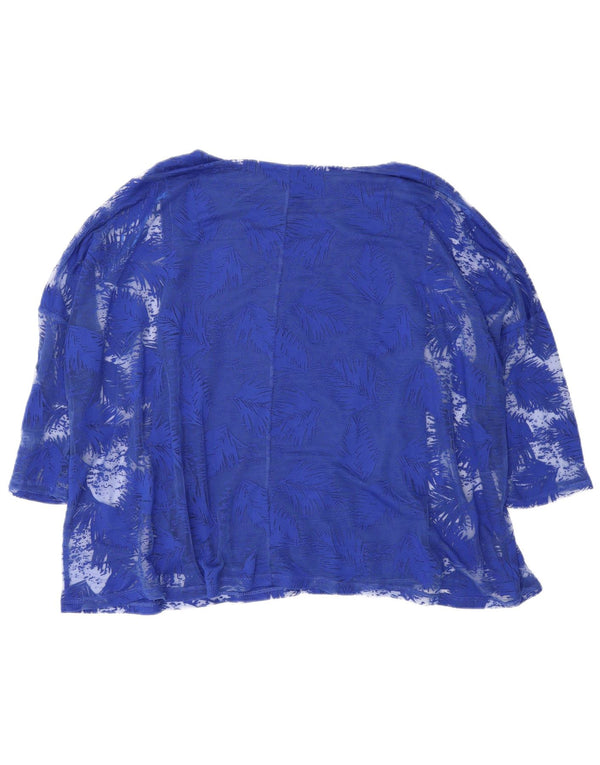 Phase Eight Top supradimensionat pentru femei cu mâneci 3/4 UK 12 Medium Blue Floral