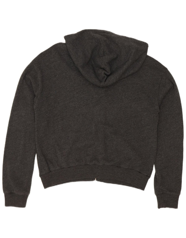 Abercrombie & Fitch Pulover cu capota cu fermoar grafic pentru femei UK 16 mare gri
