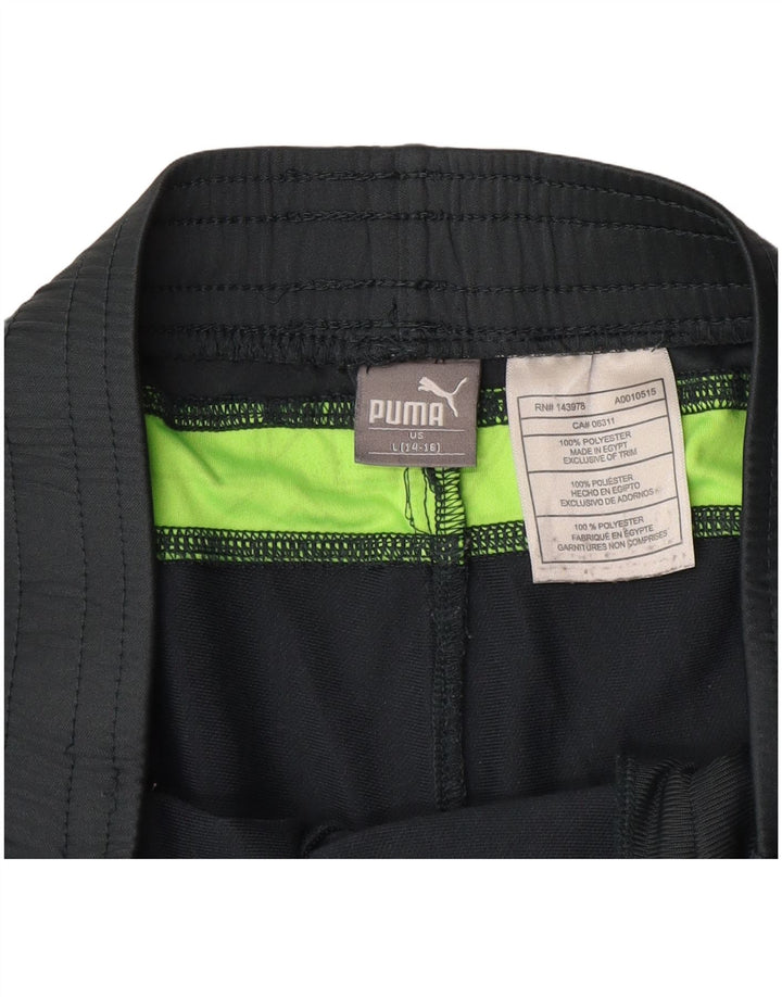Pantaloni scurti sport PUMA pentru femei US 14/16, mari, gri, geometric, poliester