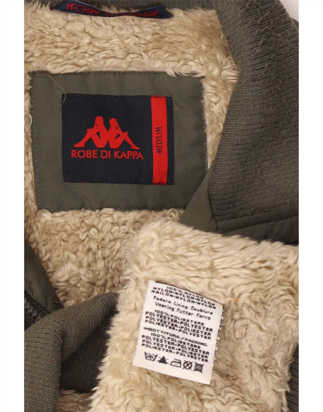 Jachetă Bomber pentru bărbați Kappa Sherpa UK 38 Medium Khaki Nylon