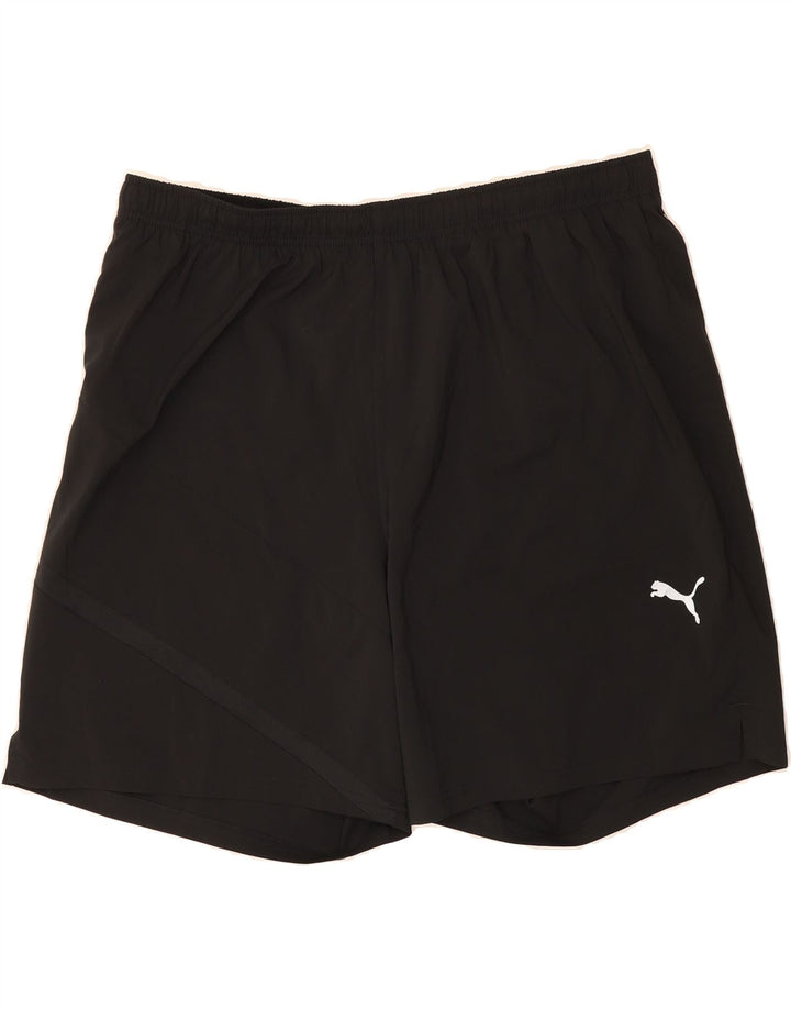 PUMA Mens Sport Shorts 2XL  Black Polyester Vintage Puma and Second-Hand Puma from Messina Hembry 