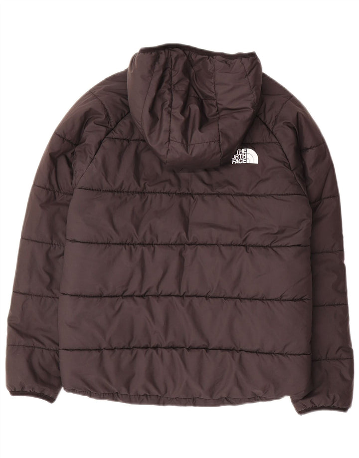 Jachetă căptușită cu glugă pentru fete THE NORTH FACE 9-10 ani mediu negru