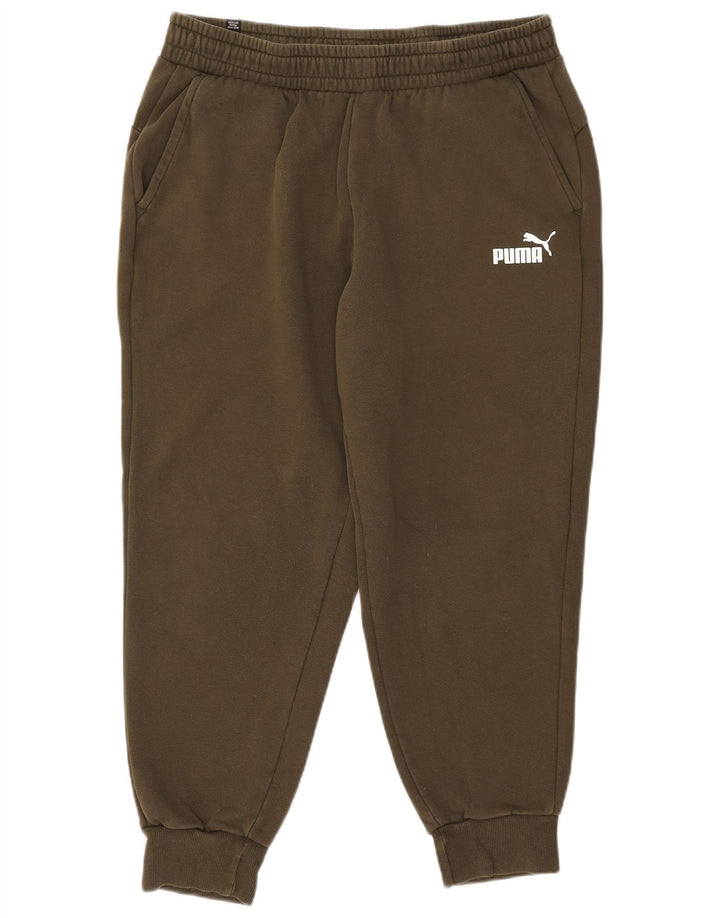 Pantaloni de trening PUMA pentru bărbați Joggeri XL bumbac verde