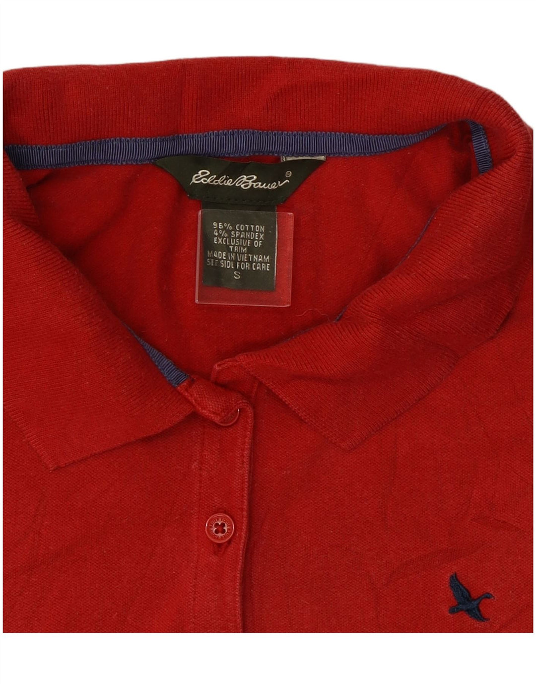 EDDIE BAUER Tricou polo pentru femei UK 10 Bumbac roșu mic