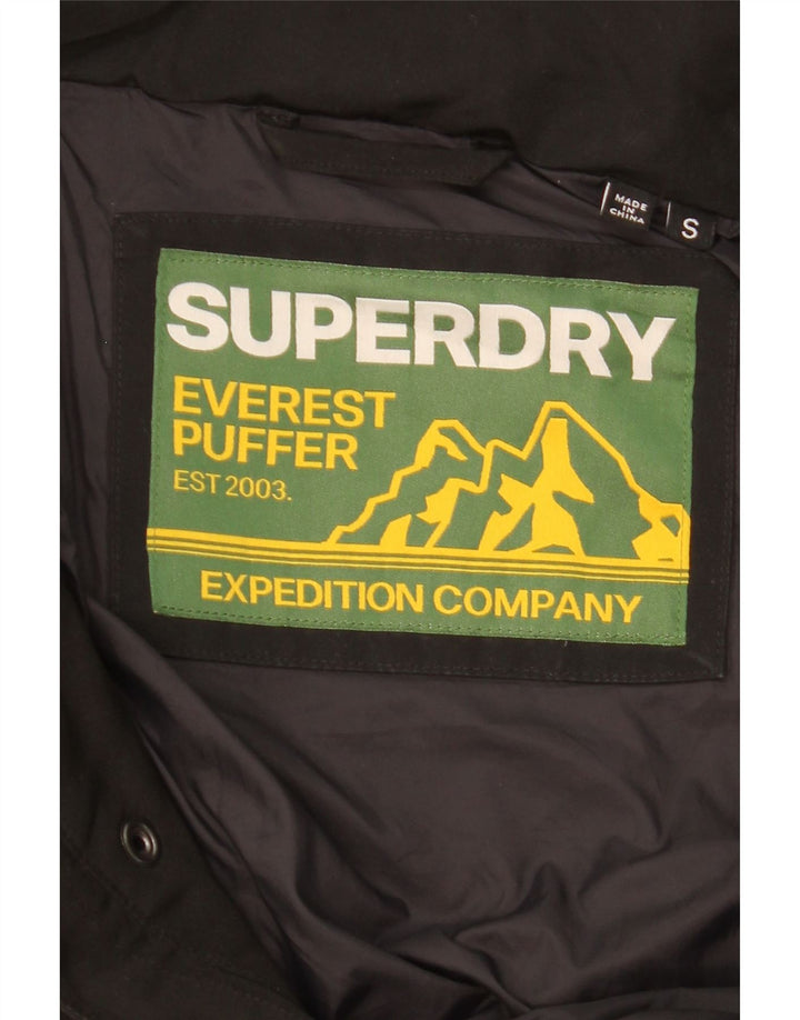 SUPERDRY Jachetă căptușită cu glugă pentru bărbați UK 36 Poliester negru mic