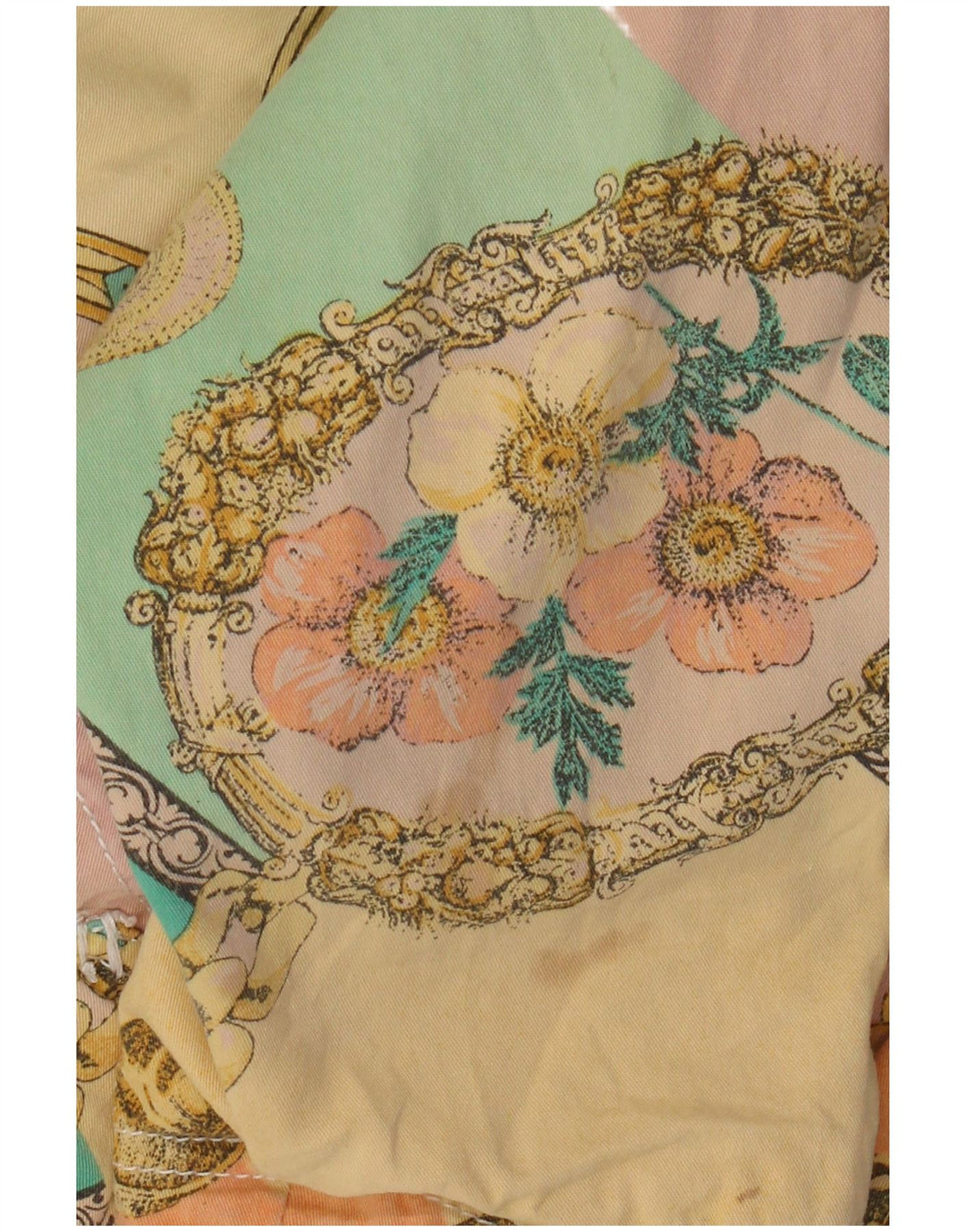 Jachetă Bomber Vintage pentru femei UK 12 Medium Multicolor Floral Bumbac