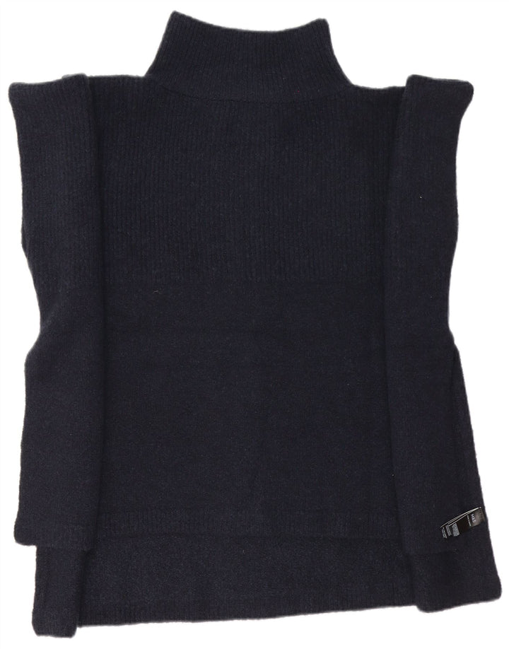 Pulover poncho pentru femei Marks & Spencer, mărime unica, poliester bleumarin