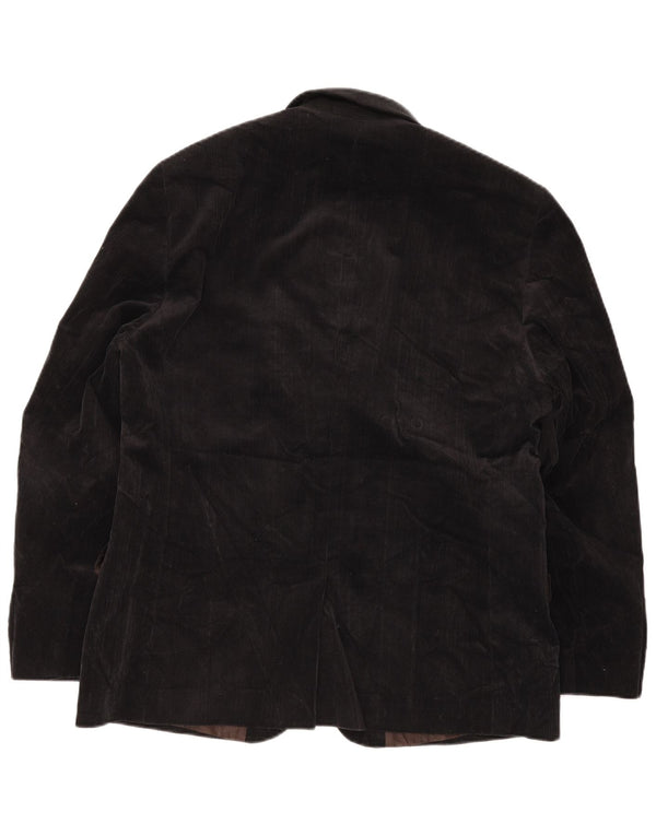Jasper Conran Jachetă pentru bărbați din velur cu 2 nasturi, UK 40, mare, negru, bumbac