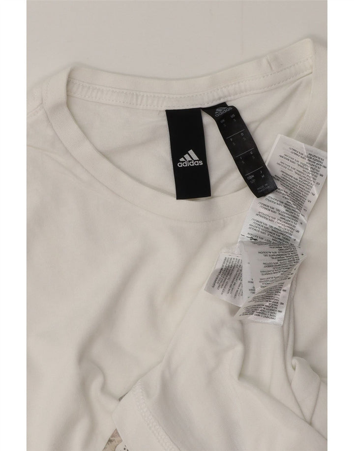 Tricou grafic ADIDAS pentru bărbați Top mic din bumbac alb