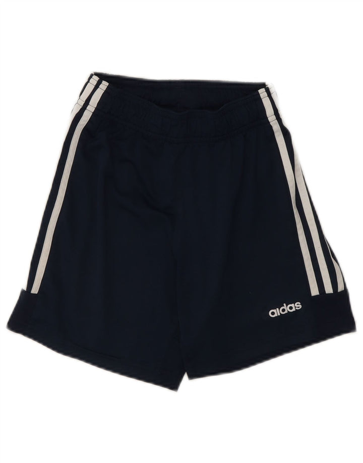 Pantaloni scurți sport pentru băieți ADIDAS 9-10 ani, poliester bleumarin