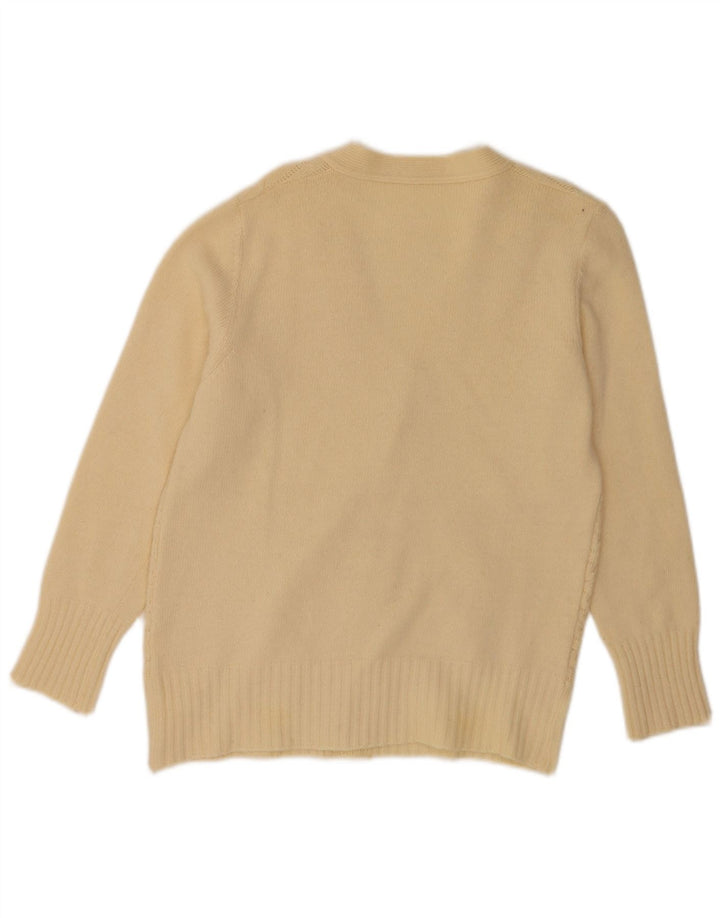 Pulover Cardigan Vintage pentru Damă UK 10 Mic Bej