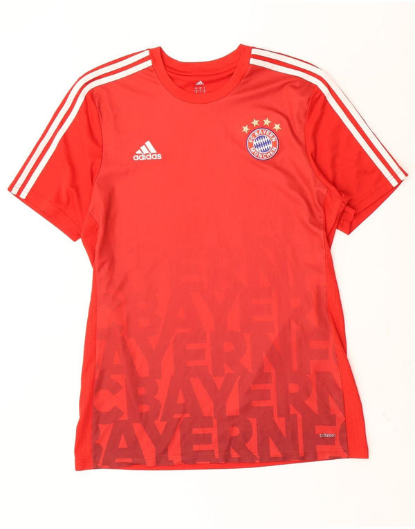 Tricou cu grafică Adidas FC Bayern Munchen pentru bărbați Top mare poliester roșu