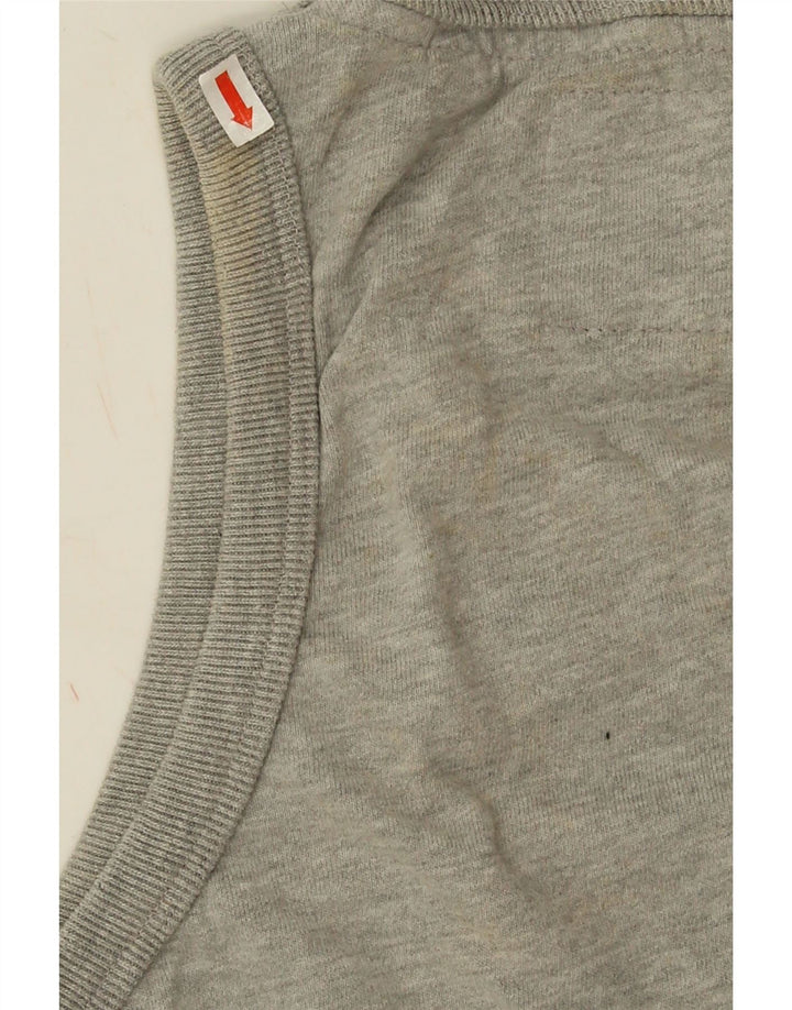 Vestă grafică Superdry pentru bărbați, mare, gri bumbac