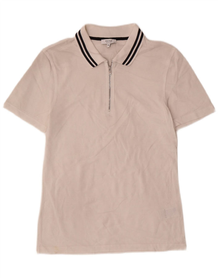 Tricou polo pentru bărbați Reiss XS Bumbac alb