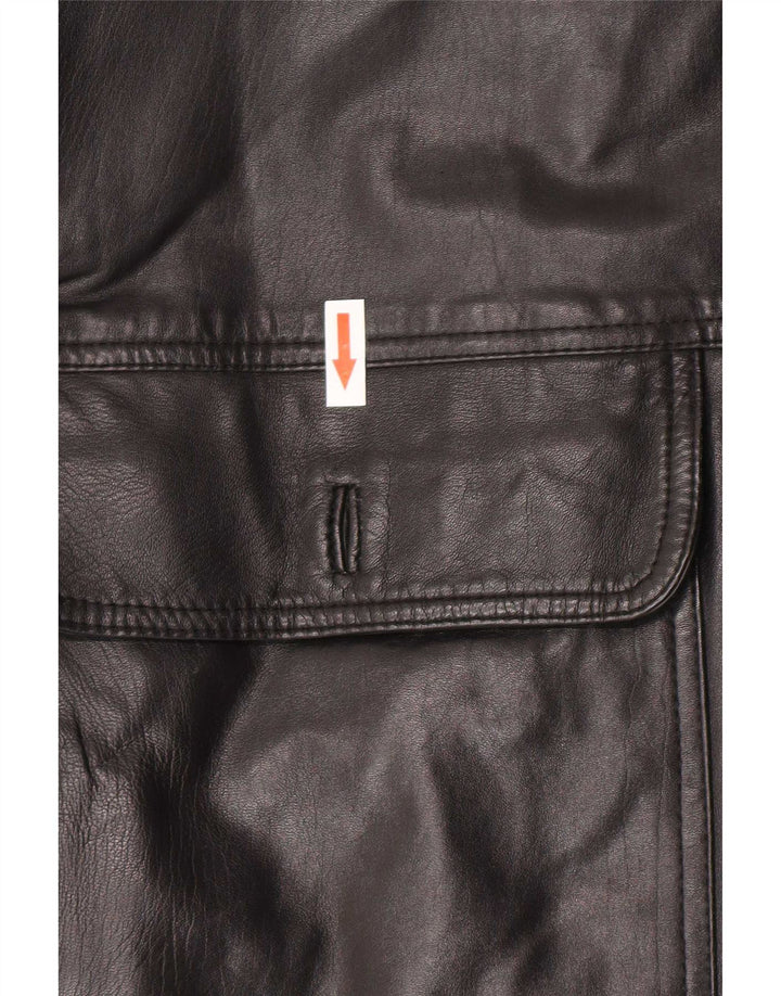 Geacă de piele pentru bărbați Fusaro IT 48 Medium Black