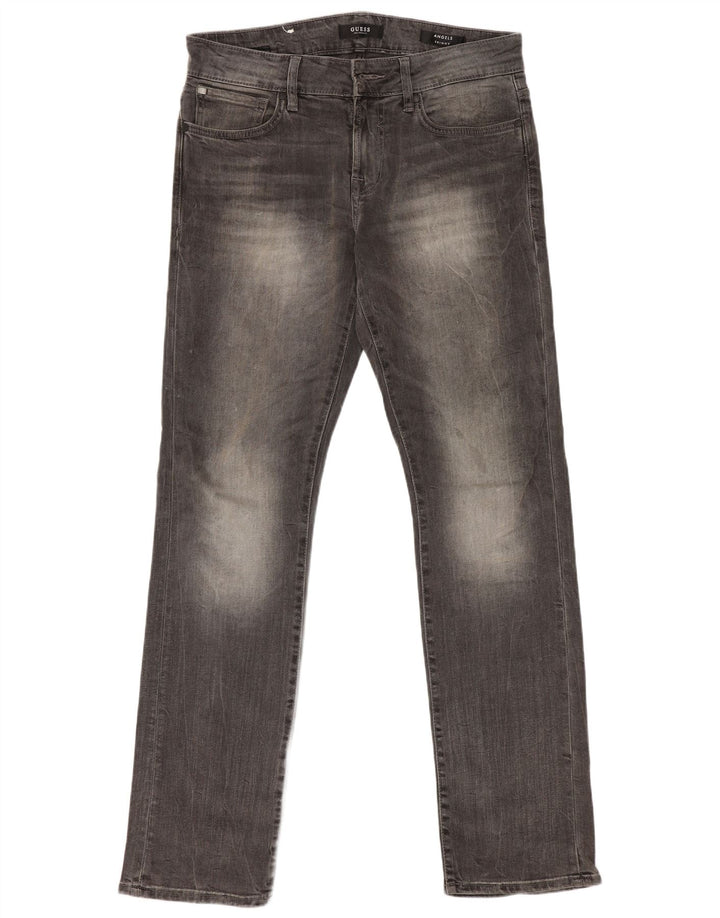 Blugi slim Guess Angels pentru bărbați W30 L32 bumbac gri