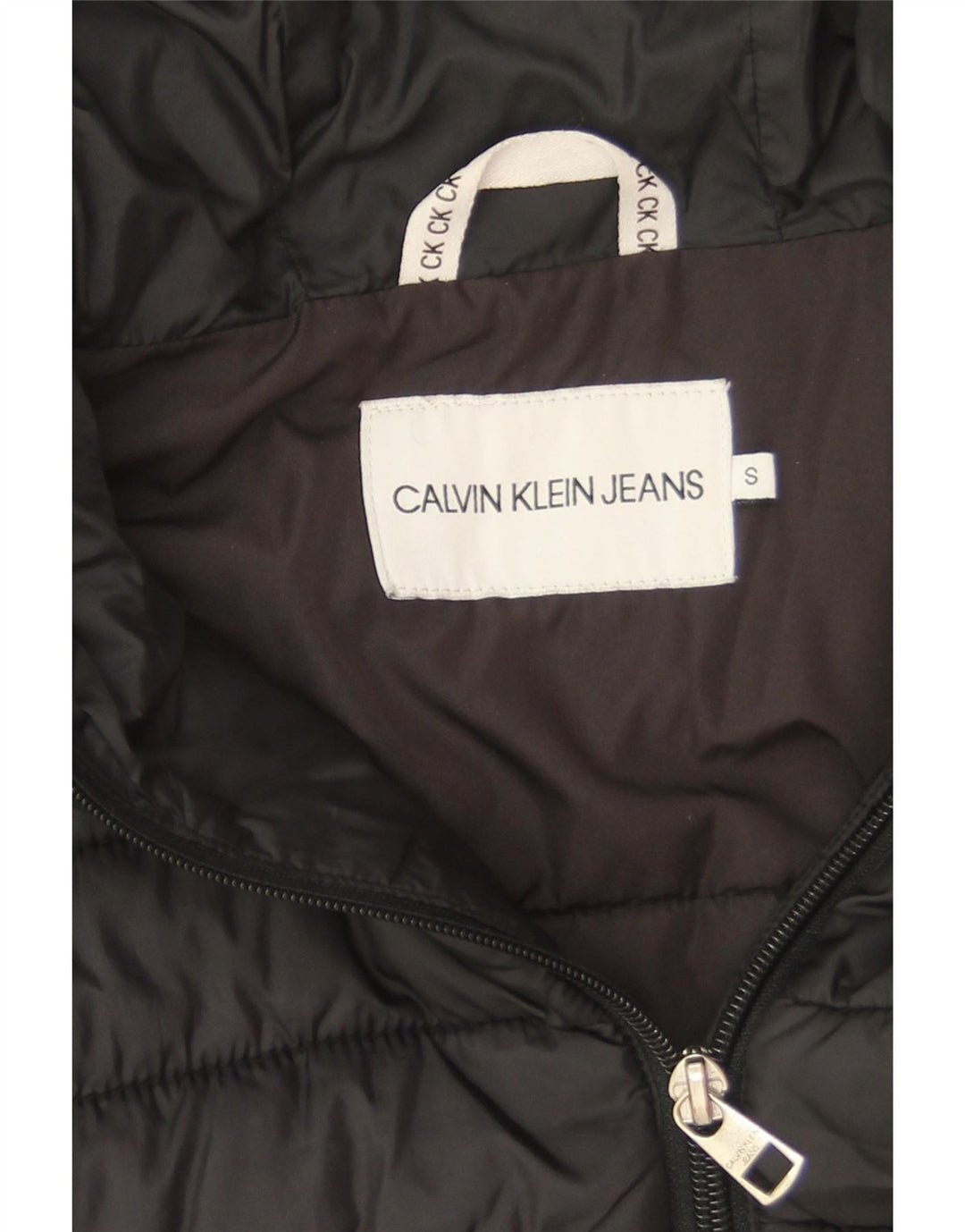 Jachetă căptușită supradimensionată pentru femei Calvin Klein Jeans UK 10 Small Black