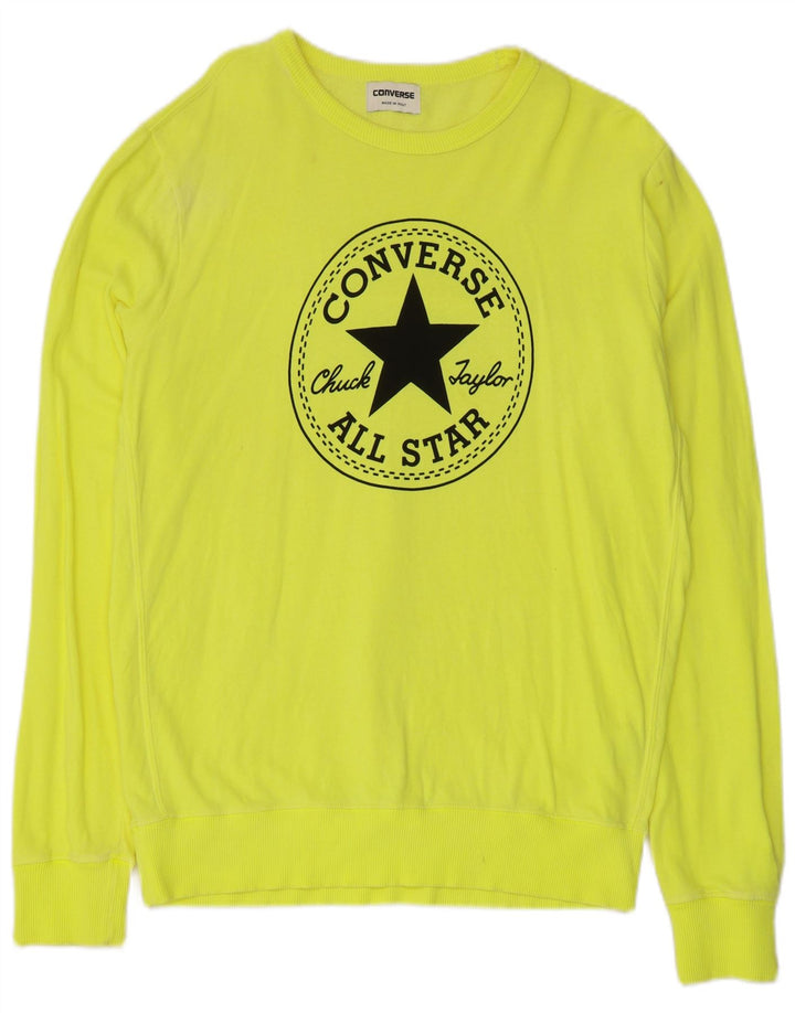 Pulover Converse Chuck Taylor Graphic pentru bărbați, bumbac galben mediu