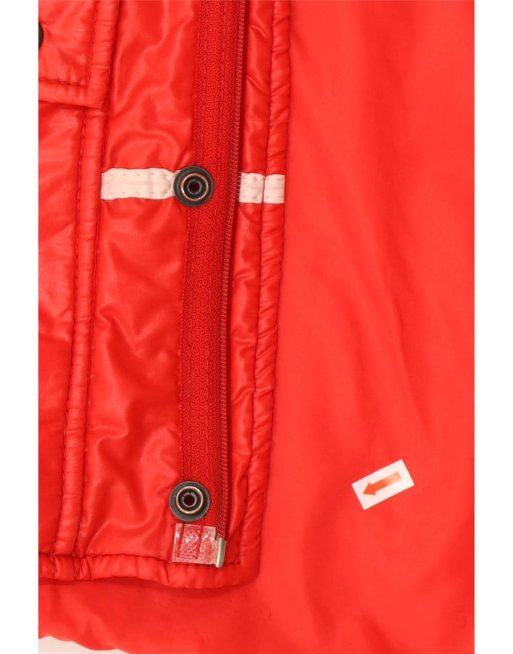 Gilet căptușit pentru bărbați vintage UK 36, roșu mic, poliamidă color bloc