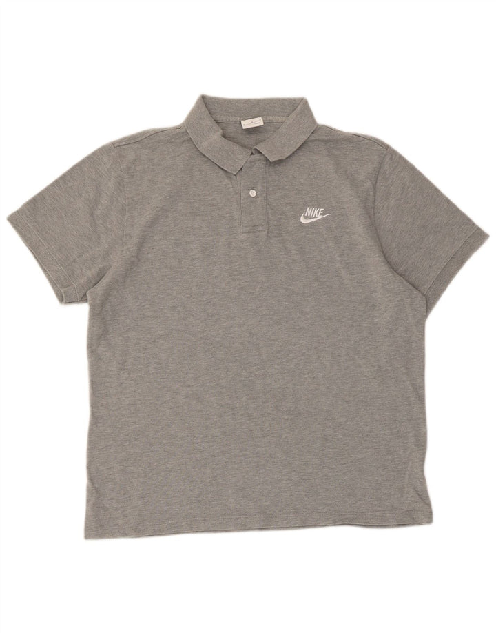 Tricou polo Nike pentru bărbați, gri mediu pete