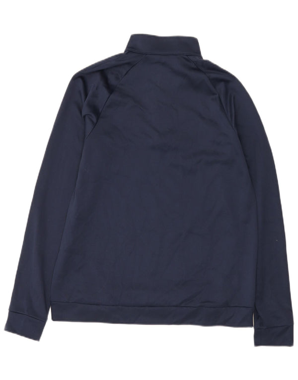 Nike Mens Dri Fit Zip Neck Sweatshirt Jumper Small Navy Blue Polyester