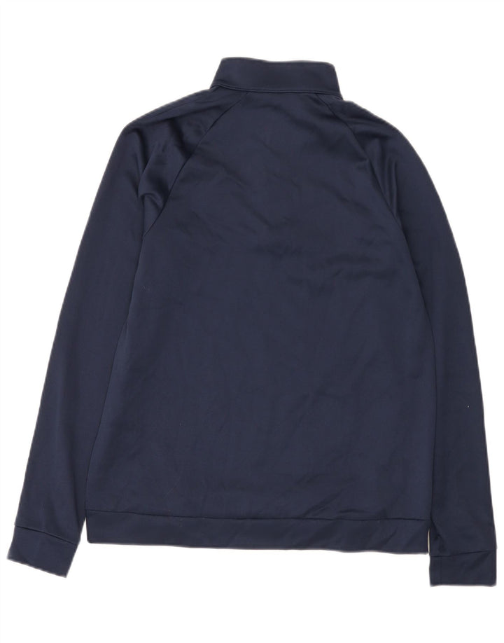 Pulover pentru bărbați Nike Dri Fit, cu fermoar, cu gât, poliester, albastru mic