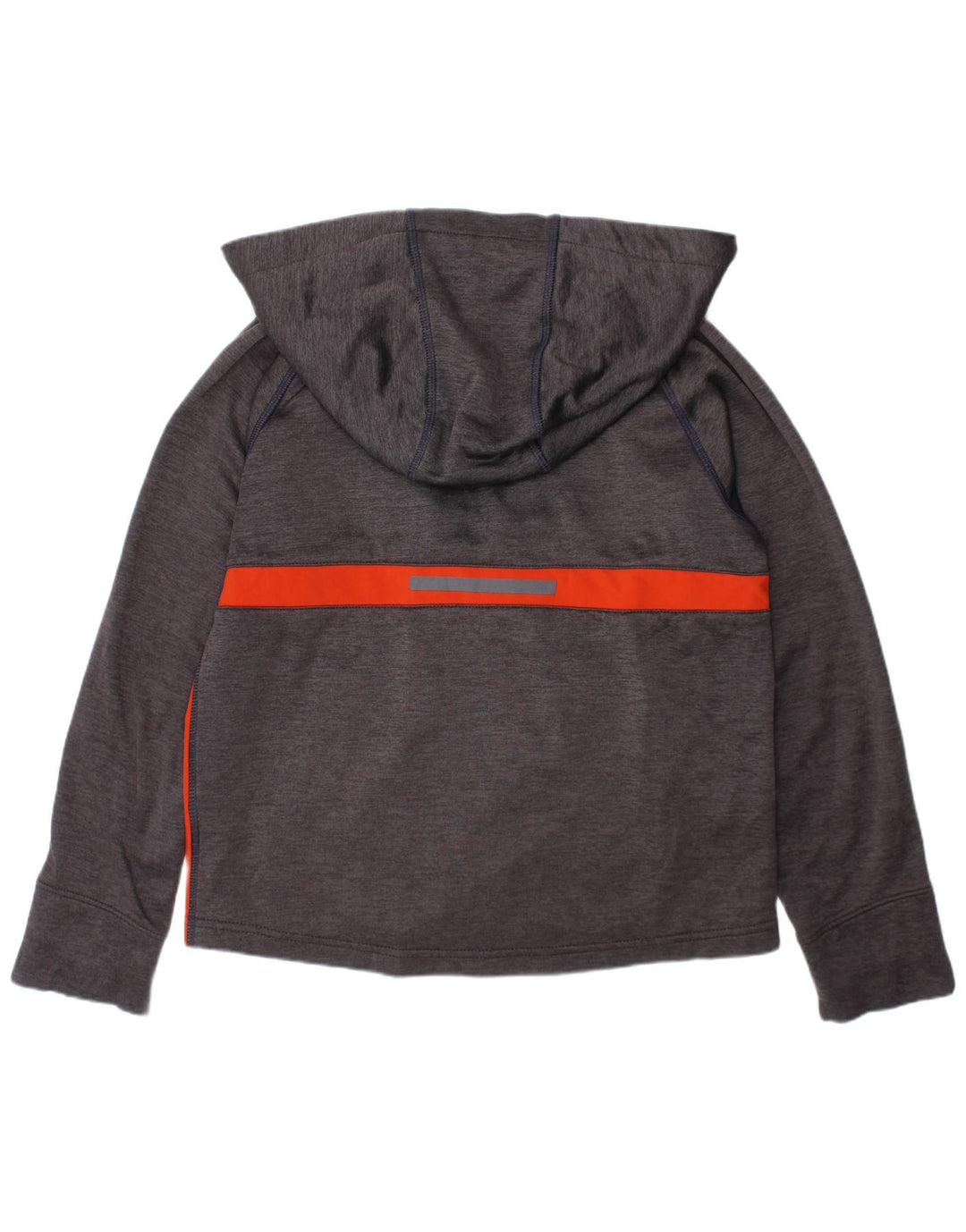 Pulover Russell Athletic pentru fete, cu fermoar, 7-8 ani, poliester, gri mediu
