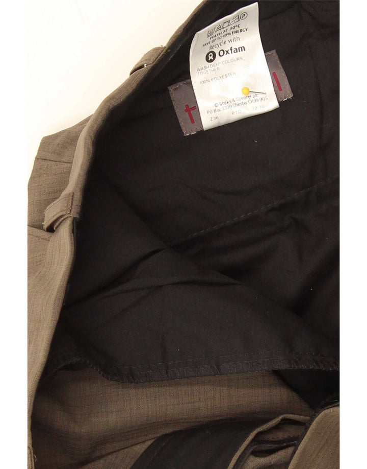 Pantaloni chino drepți pentru bărbați Marks & Spencer L34 L31 poliester gri