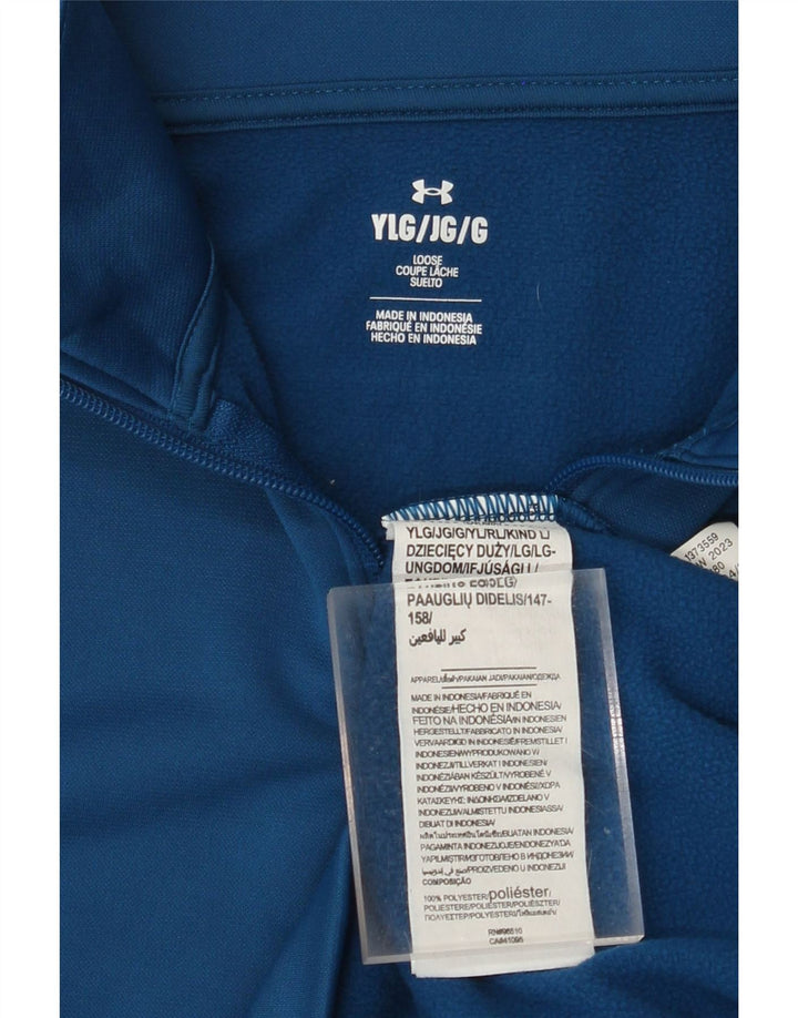 Hanorac pentru băieți UNDER ARMOUR, cu fermoar, cu gât, 11-12 ani, mare, albastru
