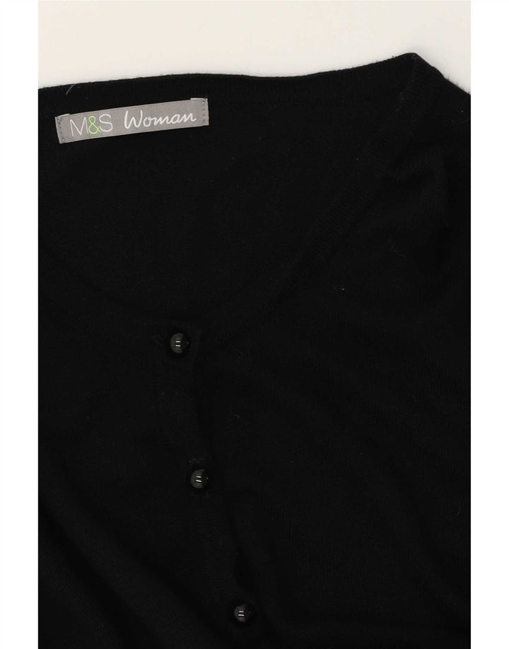 Pulover cardigan pentru femei Marks & Spencer UK 16 Large Black