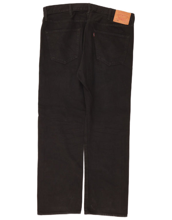 Levi's Mens 501 Straight Jeans W38 L30 Black Cotton