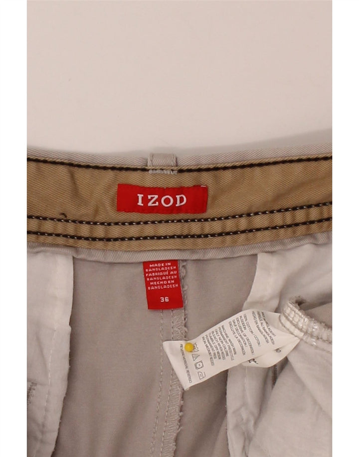IZOD Mens Chino Shorts W36 Large  Grey Cotton Vintage Izod and Second-Hand Izod from Messina Hembry 
