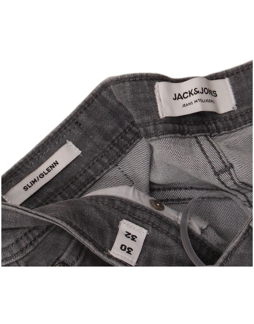 JACK & JONES Blugi slim GLENN pentru bărbați W30 L32 bumbac gri