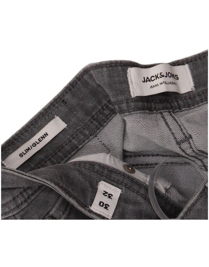 JACK & JONES Blugi slim GLENN pentru bărbați W30 L32 bumbac gri