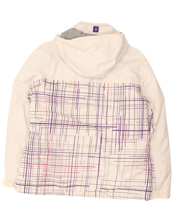 Jachetă Windbreaker cu glugă pentru femei Mountain Warehouse UK 16 Large White Check
