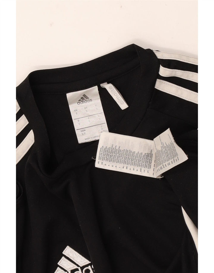 Tricou ADIDAS Climalite pentru bărbați Top mic, negru, poliester color bloc