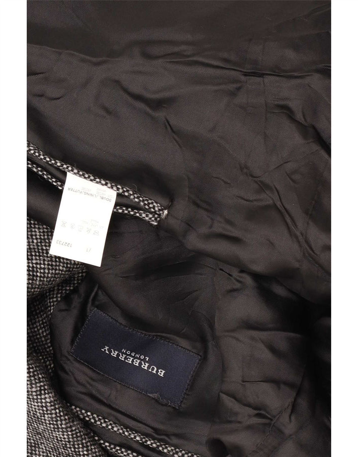 Jachetă Burberry pentru bărbați cu 2 nasturi, UK 40, lână mare, gri pete