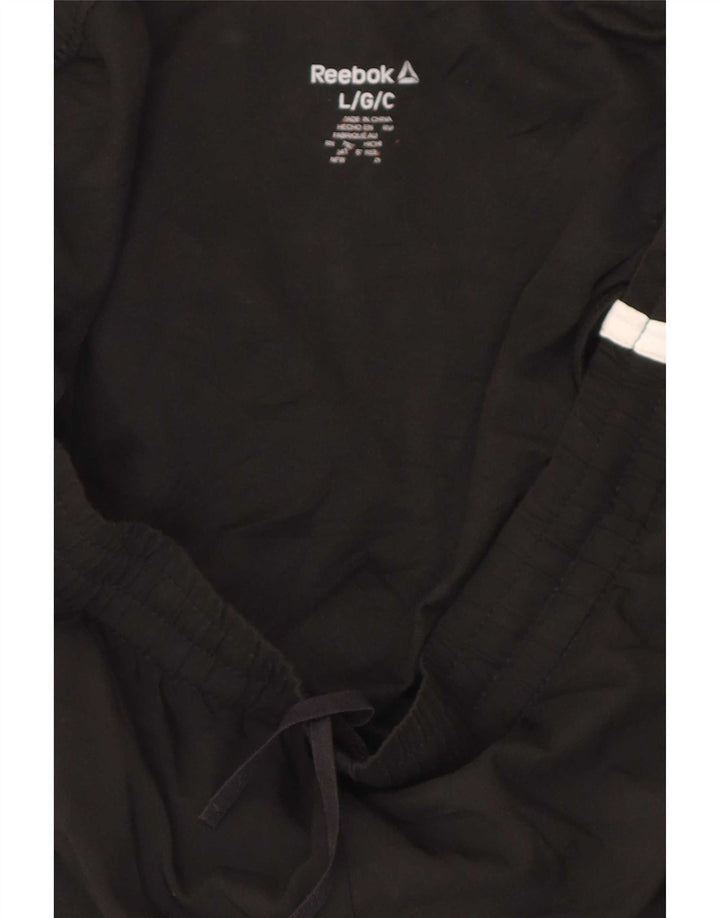 Pantaloni scurți sport obișnuiți pentru femei Reebok, mari, negri, color block