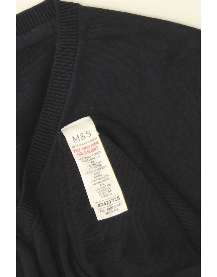 Vestă pentru bărbați Marks & Spencer, XL, bumbac bleumarin