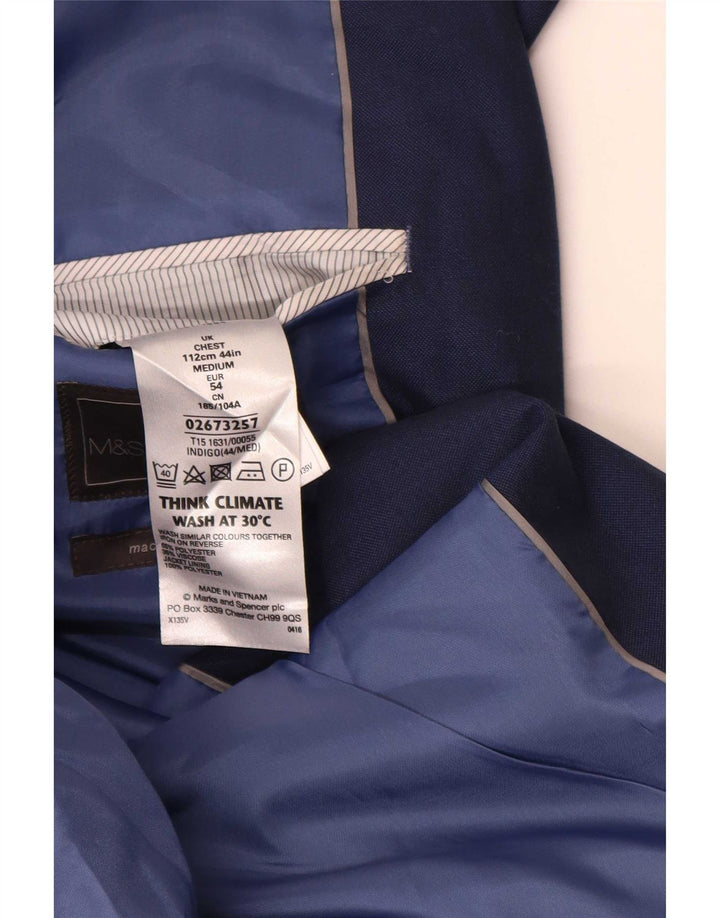 Jachetă pentru bărbați Marks & Spencer, cu 2 nasturi, UK 44 XL Bleumarin Clasic