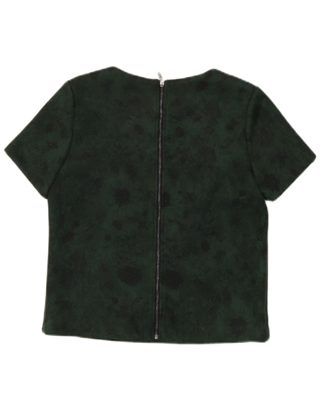 FRNCH Bluză Crop Top Femei UK 16 Poliester Floral Verde Mic