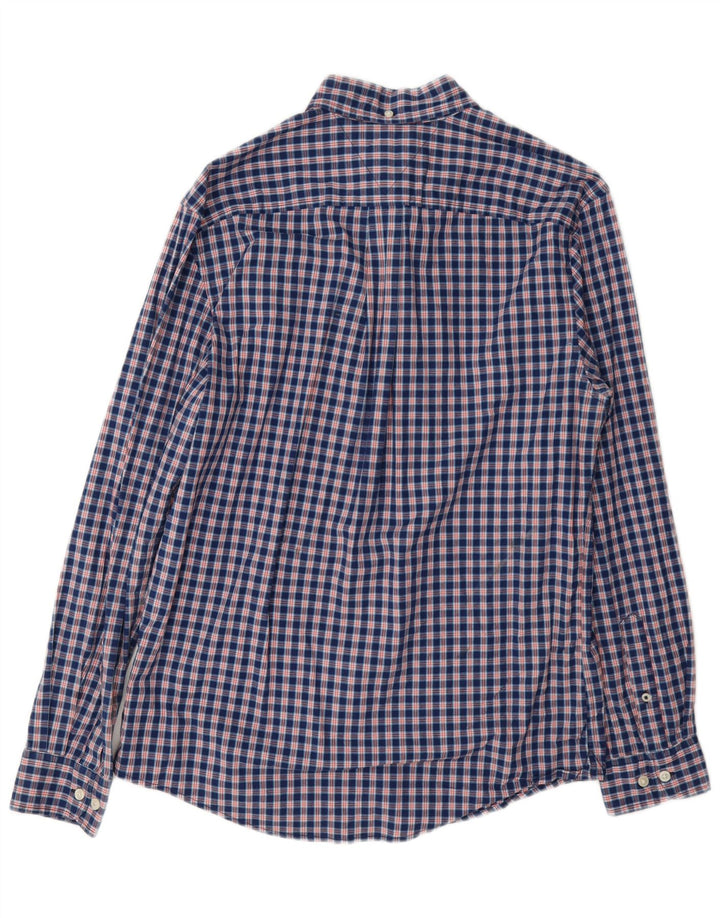 Cămașă pentru bărbați Tommy Hilfiger, bumbac cu carouri medie bleumarin