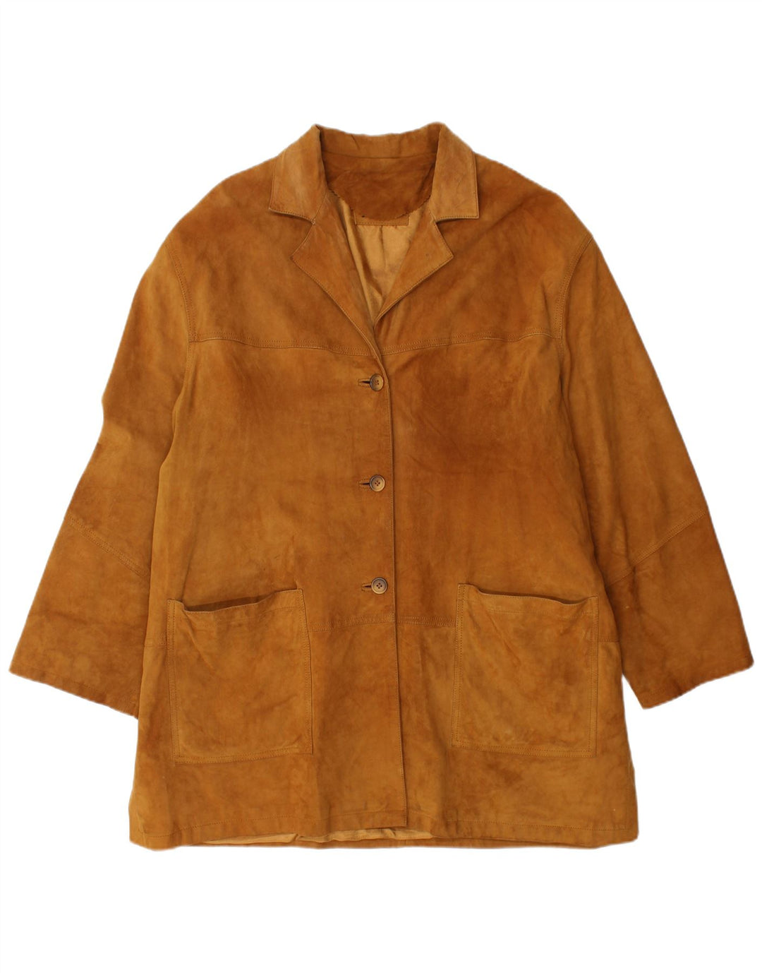 Jacheta de piele intoarsa pentru femei VINTAGE UK 18 XL din piele maro