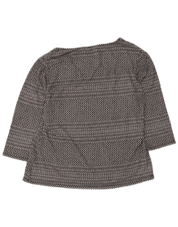 M&Co Top pentru femei cu mâneci 3/4 UK 18 XL, negru, viscoză geometrică