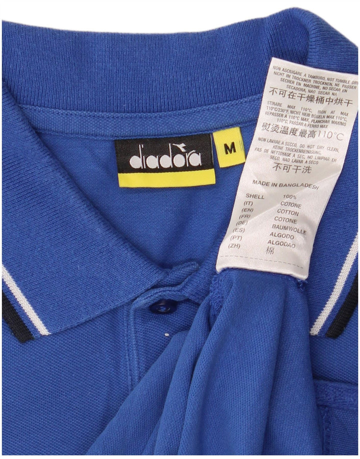 Tricou polo pentru bărbați Diadora, bumbac albastru mediu