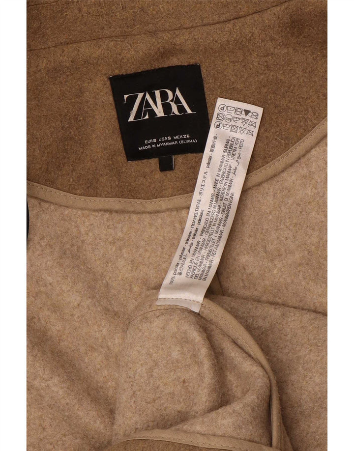 Pardesiu supradimensionat pentru femei Zara UK 10 mic, bej, poliester