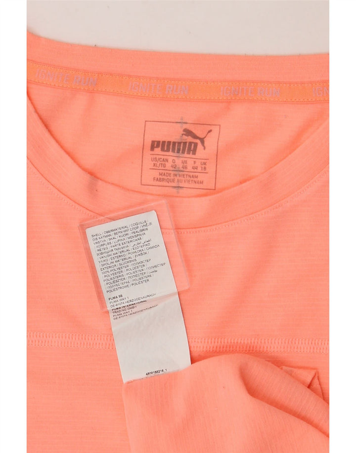 PUMA Womens T-Shirt Top UK 18 XL  Orange Polyester Vintage Puma and Second-Hand Puma from Messina Hembry 