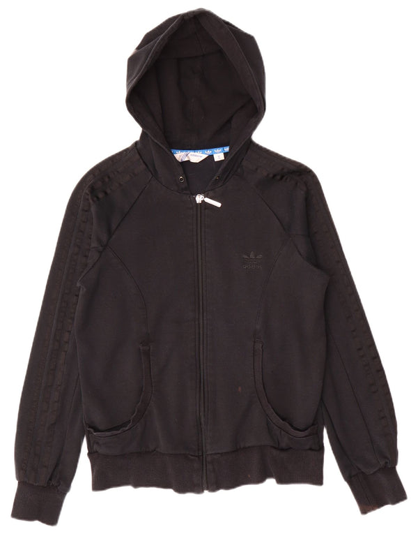 Pulover Adidas Graphic Zip pentru femei IT 42 Bumbac mediu negru